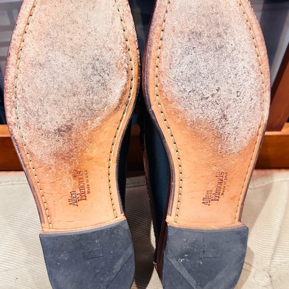 Allen Edmonds Brown and Black Leather Loafers - Picture 5 of 16